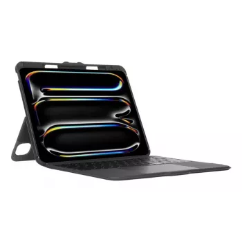 Targus VersaVu Bluetooth klaviatūros dėklas, ispaniškas išdėstymas, juoda, skirta iPad Pro 13 inch (M4)