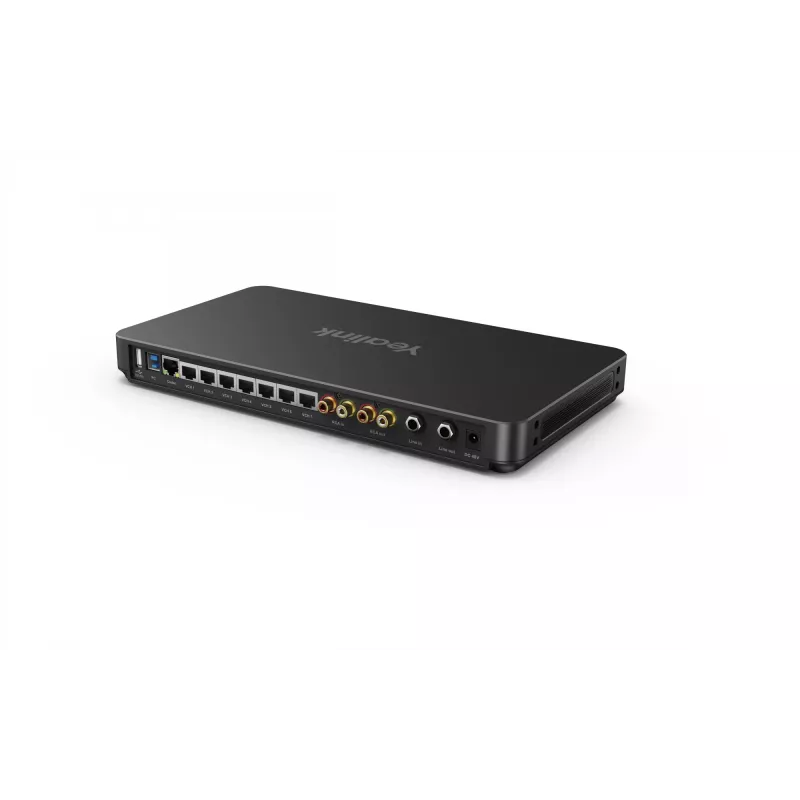 Yealink AVHub 1306011 audio ir video šakotuvas, garsiakalbių jungtis 6,3 mm / RCA, 6,3 mm line-in ir line-out, juodas