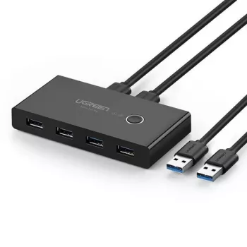 Ugreen 30768 USB jungiklis 4 prievadų USB 3.0, juodas
