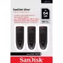WESTERN DIGITAL SanDisk Cruzer Ultra 64GB USB atmintukas - USB 3.0 - Juoda - 3 vnt. pakuotė
