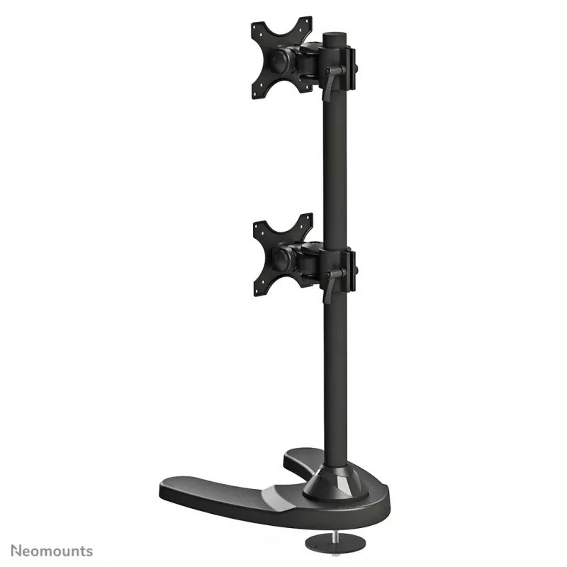 Neomounts FPMA-D700DDV Dviejų monitorų laikiklis 10-27 colių, Ant stalo/Per angą, 6 kg, 100 x 100 mm, Juodas