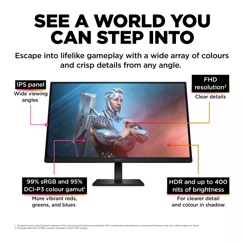 OMEN by HP 27 colių FHD 165 Hz žaidimų monitorius – OMEN 27
