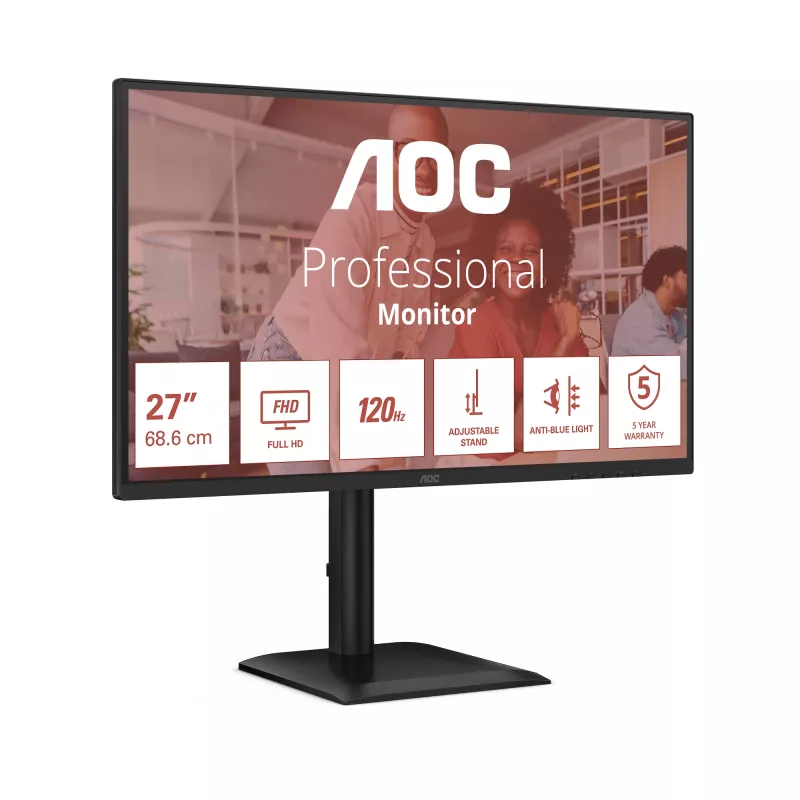 Monitorius AOC 27E4CV 68,6 cm (27 inch) Full HD LED IPS 120 Hz juodas