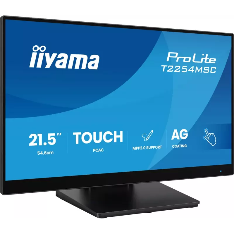 IIYAMA T2254MSC-B2AG monitor kompiuteriui 54,6 cm (21,5 colio) 1920 x 1080 pikselių Full HD LED liečiamas ekranas juodas