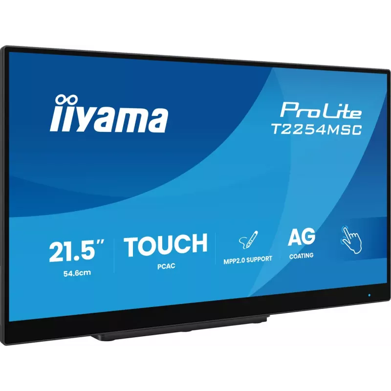 IIYAMA T2254MSC-B2AG monitor kompiuteriui 54,6 cm (21,5 colio) 1920 x 1080 pikselių Full HD LED liečiamas ekranas juodas
