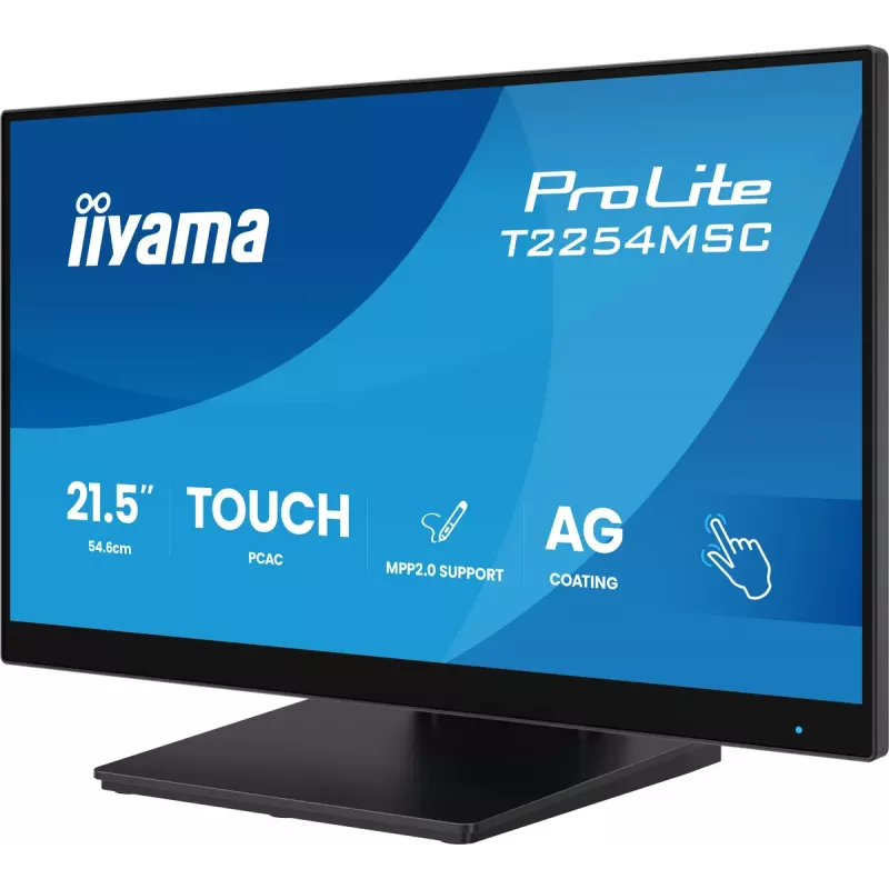 IIYAMA T2254MSC-B2AG monitor kompiuteriui 54,6 cm (21,5 colio) 1920 x 1080 pikselių Full HD LED liečiamas ekranas juodas