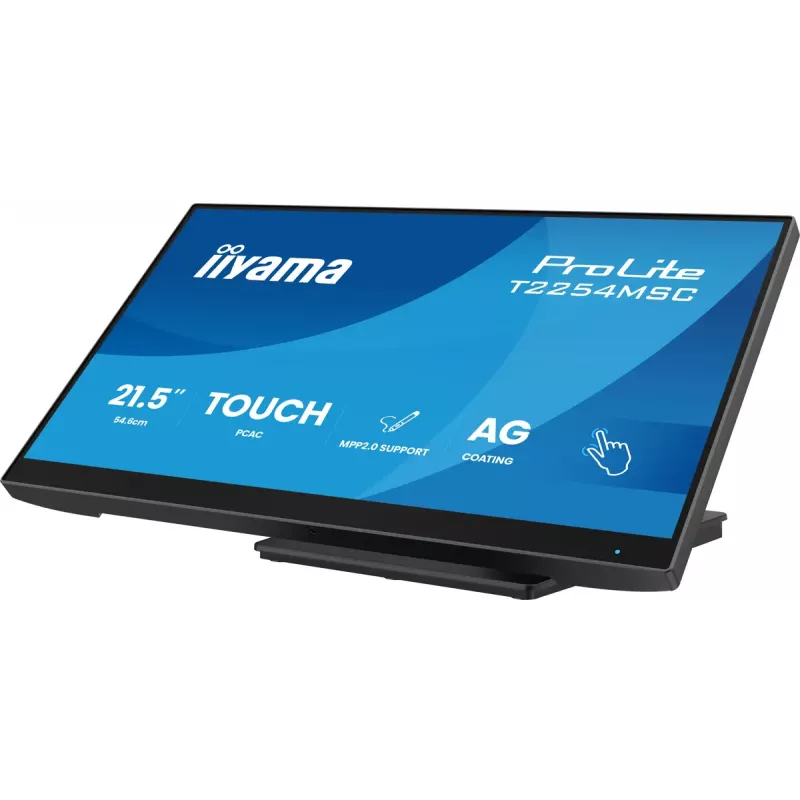 IIYAMA T2254MSC-B2AG monitor kompiuteriui 54,6 cm (21,5 colio) 1920 x 1080 pikselių Full HD LED liečiamas ekranas juodas