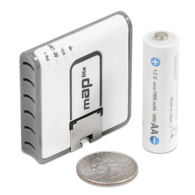 MIKROTIK mAP Lite belaidis prieigos taškas ir maršrutizatorius su 650 MHz CPU, 64 MB RAM, 1x LAN, įmontuotomis antenomis