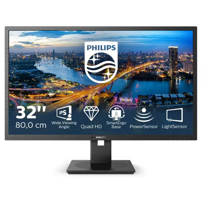 Philips B Line 325B1L/00 monitor kompiuteriui 80 cm (31,5 colio) 2560 x 1440 pikselių 2K Ultra HD LCD juodas