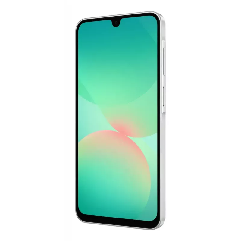 Išmanusis telefonas Samsung Galaxy A26 5G – 6,7 colių Super AMOLED, 128 GB, 6 GB RAM, 50 MP triguba kamera, IP67, 5000 mAh (Baltas)