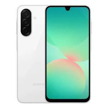 Išmanusis telefonas Samsung Galaxy A26 5G – 6,7 colių Super AMOLED, 128 GB, 6 GB RAM, 50 MP triguba kamera, IP67, 5000 mAh (Baltas)
