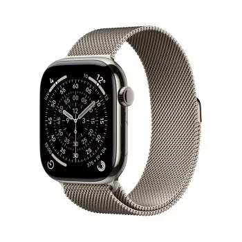 APPLE Watch Series 11 GPS + Cellular 46mm natūralaus titano korpusas su natūralaus titano „Milanese“ kilpa M/L