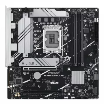 Motininė plokštė ASUS PRIME B760M-PLUS — Intel B760, LGA 1700, micro‑ATX, DDR5, 4 DIMM, 192 GB, 2.5Gb LAN, 2x M.2