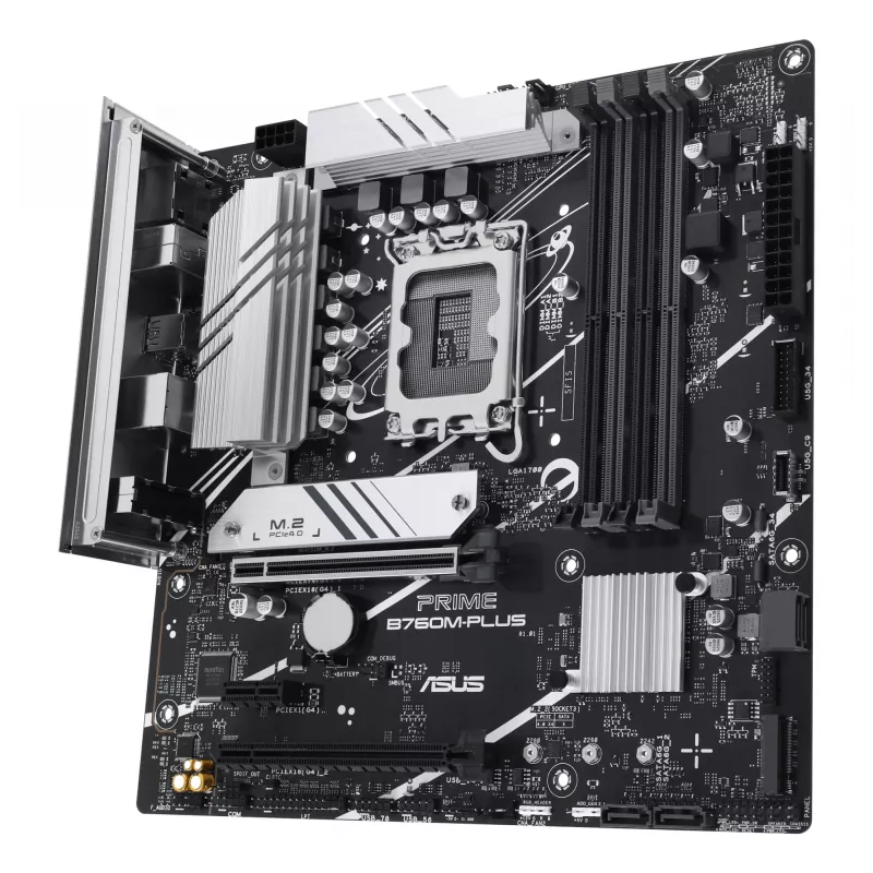 Motininė plokštė ASUS PRIME B760M-PLUS — Intel B760, LGA 1700, micro‑ATX, DDR5, 4 DIMM, 192 GB, 2.5Gb LAN, 2x M.2