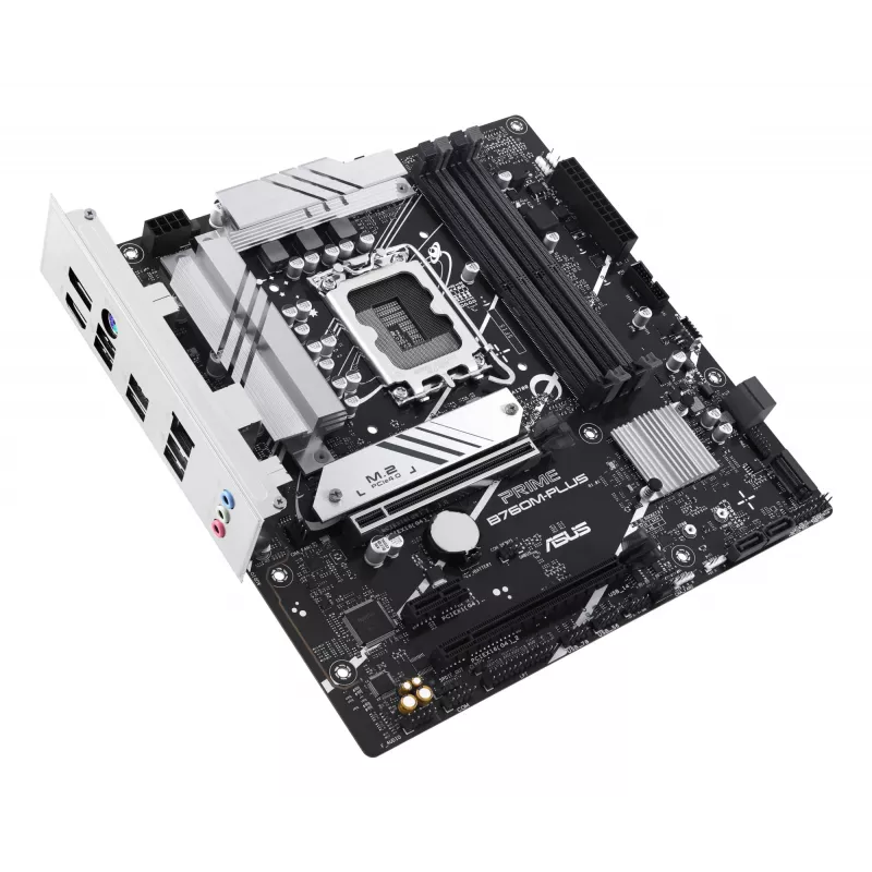 Motininė plokštė ASUS PRIME B760M-PLUS — Intel B760, LGA 1700, micro‑ATX, DDR5, 4 DIMM, 192 GB, 2.5Gb LAN, 2x M.2