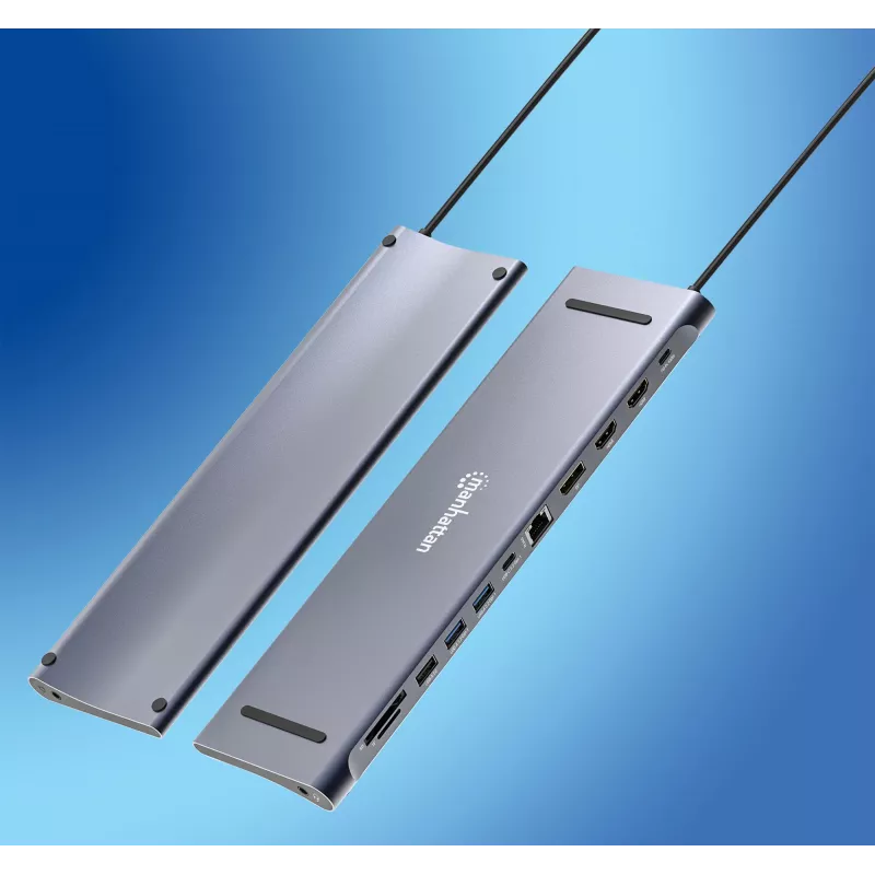 Dokų stotis / USB-C 10 prievadų Manhattan 4K 60Hz Power Delivery