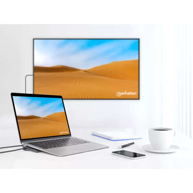Dokų stotis / USB-C 10 prievadų Manhattan 4K 60Hz Power Delivery