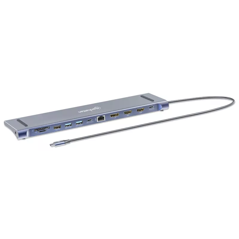 Dokų stotis / USB-C 10 prievadų Manhattan 4K 60Hz Power Delivery