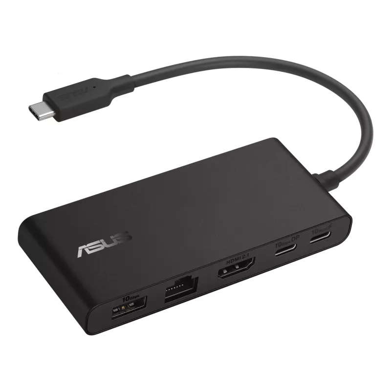 ASUS Dual 4K USB-C Dock DC201 – 5-in-1 USB-C stotelė su dviem 4K HDMI 2.1, USB 3.2 Gen 2, Gigabit Ethernet ir 100 W PD
