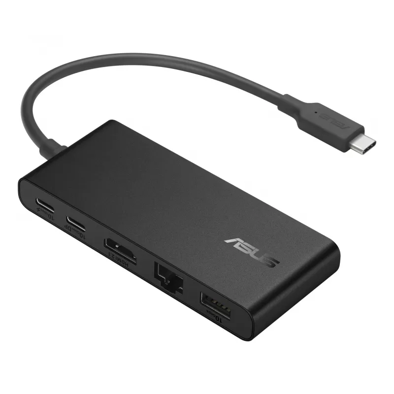 ASUS Dual 4K USB-C Dock DC201 – 5-in-1 USB-C stotelė su dviem 4K HDMI 2.1, USB 3.2 Gen 2, Gigabit Ethernet ir 100 W PD