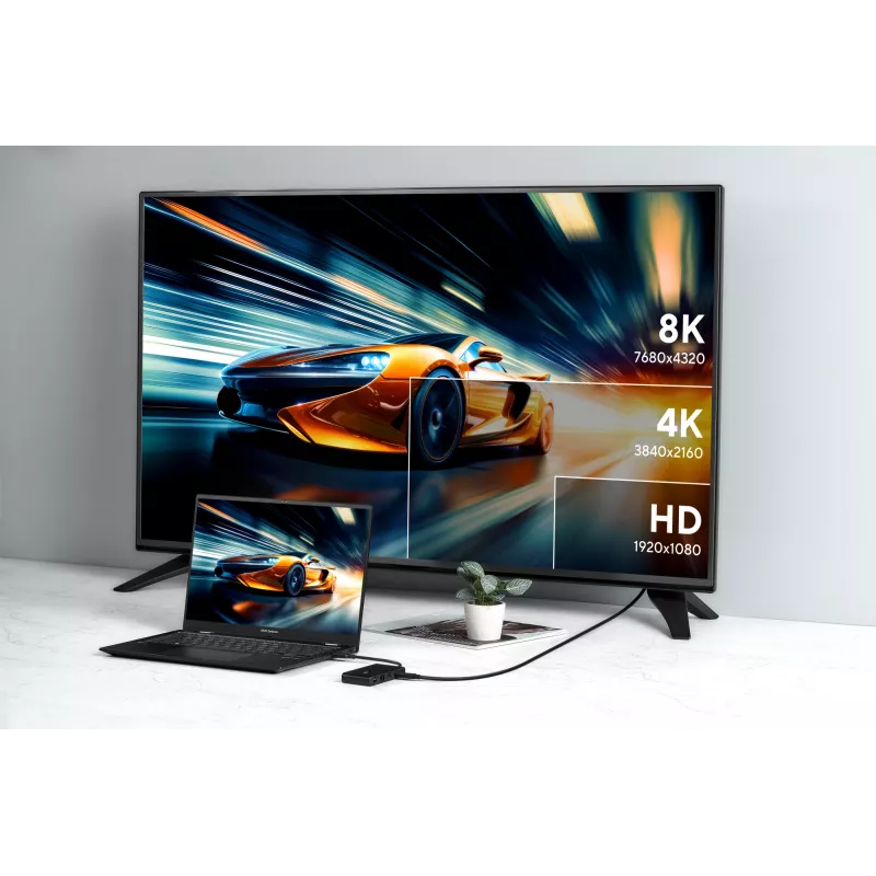 ASUS Dual 4K USB-C Dock DC201 – 5-in-1 USB-C stotelė su dviem 4K HDMI 2.1, USB 3.2 Gen 2, Gigabit Ethernet ir 100 W PD