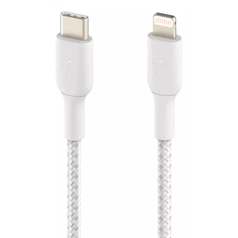BELKIN CAA004BT1MWH Lightning į USB-C pynė 1 m balta