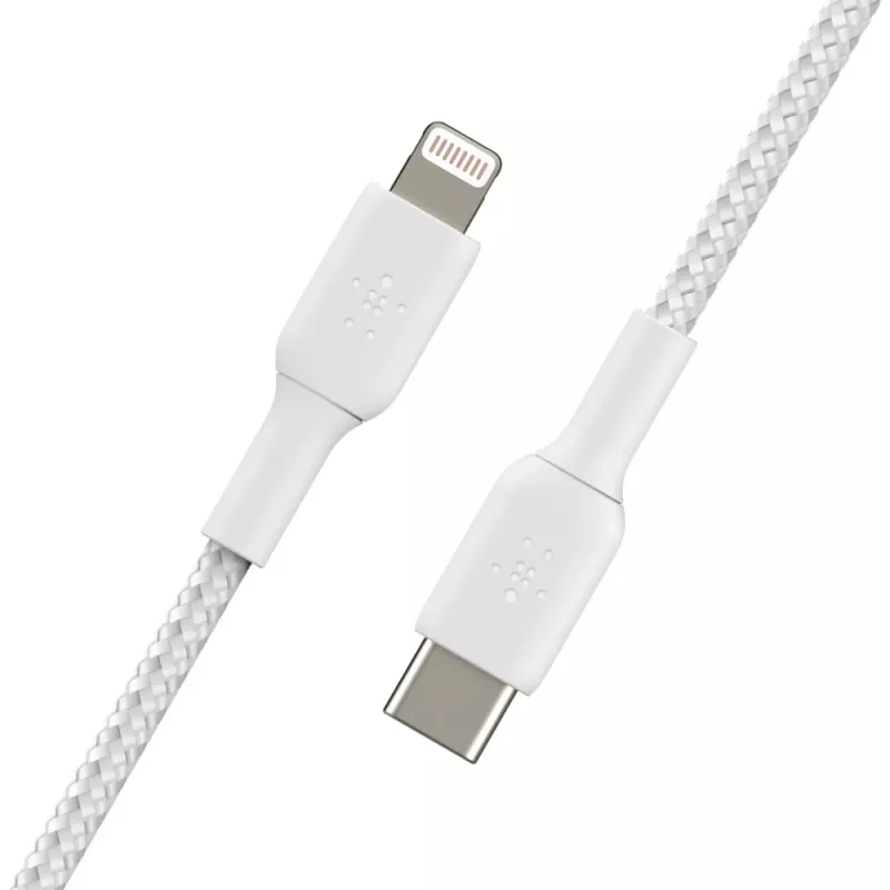 BELKIN CAA004BT1MWH Lightning į USB-C pynė 1 m balta