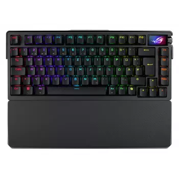 ASUS ROG Azoth Extreme klaviatūra, žaidimų, USB + RF belaidis + Bluetooth, QWERTZ, juoda