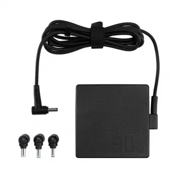 Maitinimo adapteris ASUS U90W-01 (ADP-90LE B) 90W, 100–240V įėjimas, pasyvus aušinimas, 75×75 mm, 0,16 m kabelis, juodas