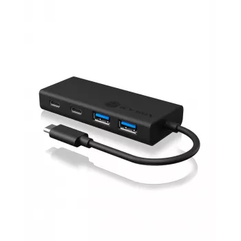 ICY BOX IB-HUB1426-CPD USB 3.2 Gen 1 (3.1 Gen 1) Type-C 5000 Mbit/s Juodas