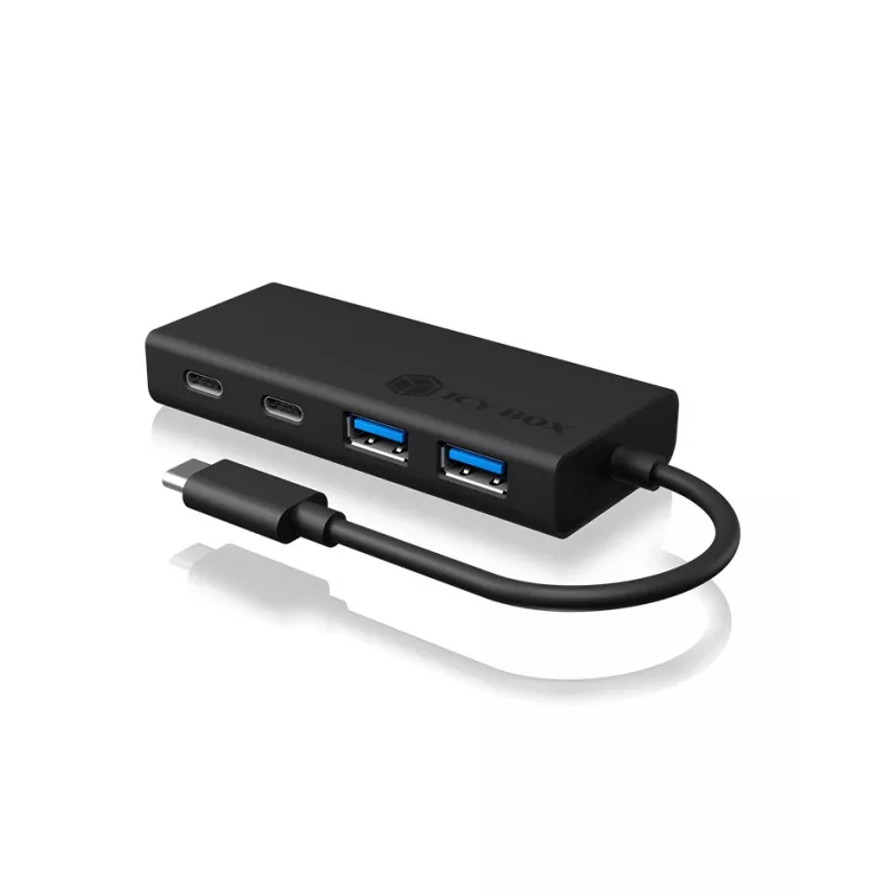 ICY BOX IB-HUB1426-CPD USB 3.2 Gen 1 (3.1 Gen 1) Type-C 5000 Mbit/s Juodas