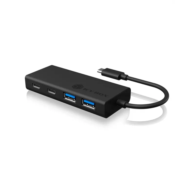 ICY BOX IB-HUB1426-CPD USB 3.2 Gen 1 (3.1 Gen 1) Type-C 5000 Mbit/s Juodas