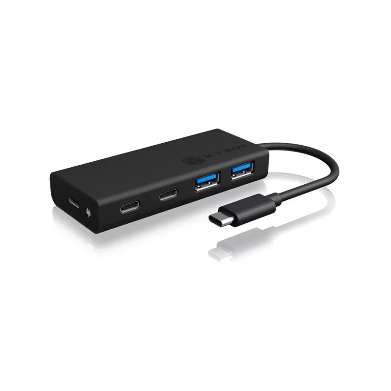 ICY BOX IB-HUB1426-CPD USB 3.2 Gen 1 (3.1 Gen 1) Type-C 5000 Mbit/s Juodas