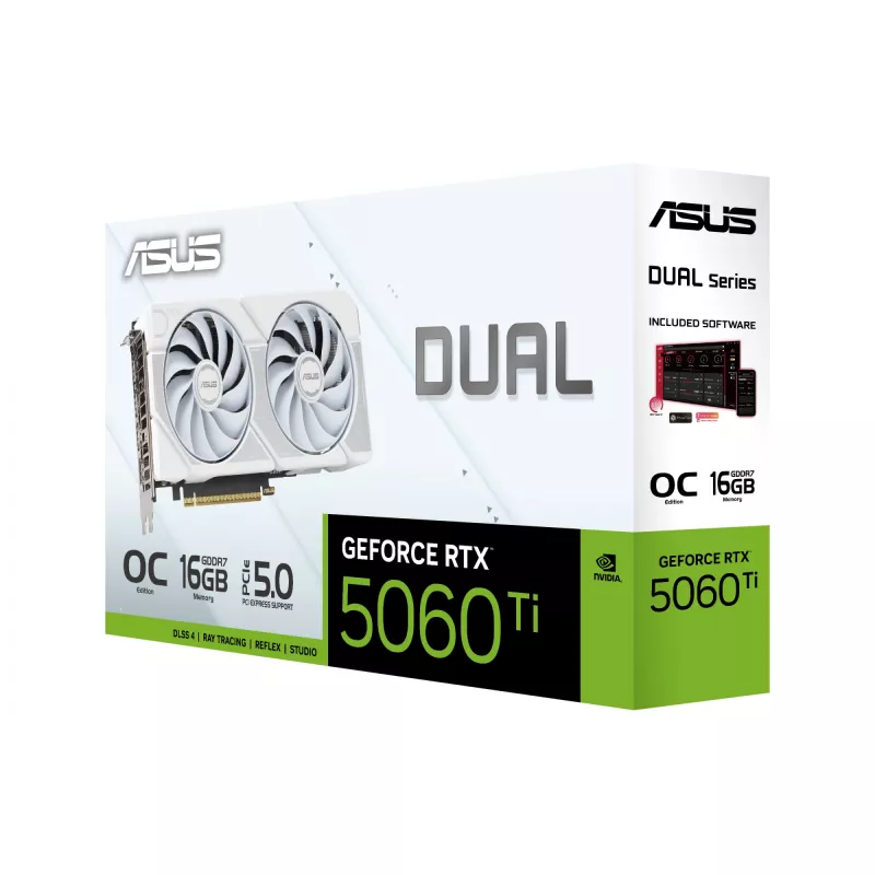 ASUS Dual-RTX5060TI-O16G-WHITE NVIDIA GeForce RTX 5060 Ti 16 GB GDDR7