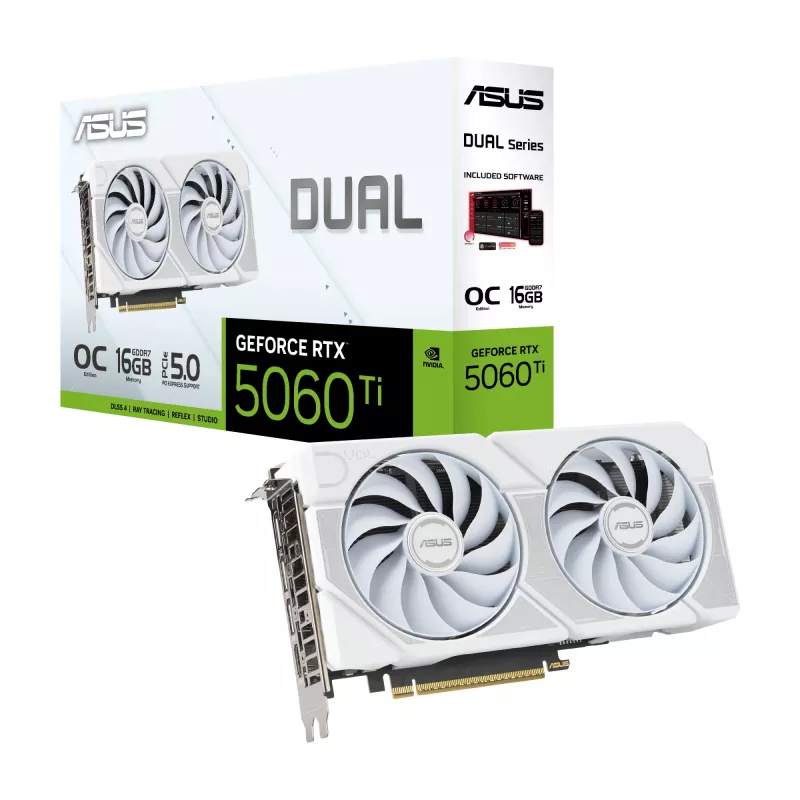 ASUS Dual-RTX5060TI-O16G-WHITE NVIDIA GeForce RTX 5060 Ti 16 GB GDDR7
