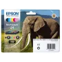 Epson Elephant Multipack 6 spalvų 24 Claria Photo HD rašalas, standartinė talpa, juoda, žydra, šviesiai žydra, purpurinė, šviesiai purpurinė, geltona, 5,1 ml, 4,6 ml, 6 vnt., multipack