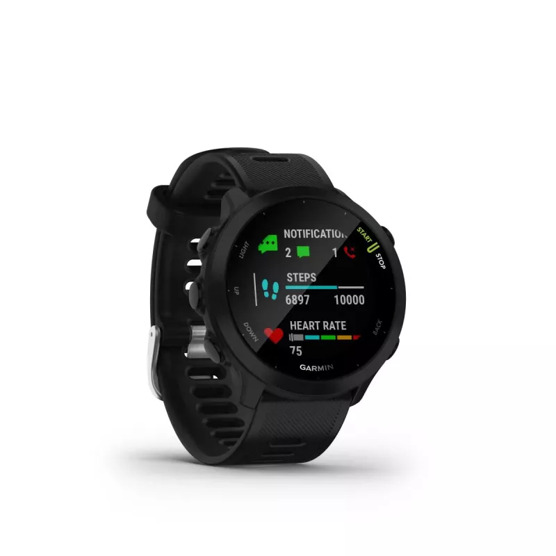 Garmin Forerunner 55 išmanusis bėgimo laikrodis – juodas