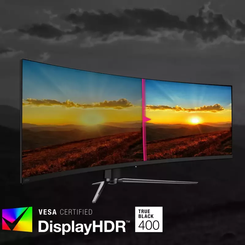 Monitorius MSI MPG 491CQPDE QD-OLED 124,5 cm (49 colių) 5120 x 1440 pikselių DQHD juodas