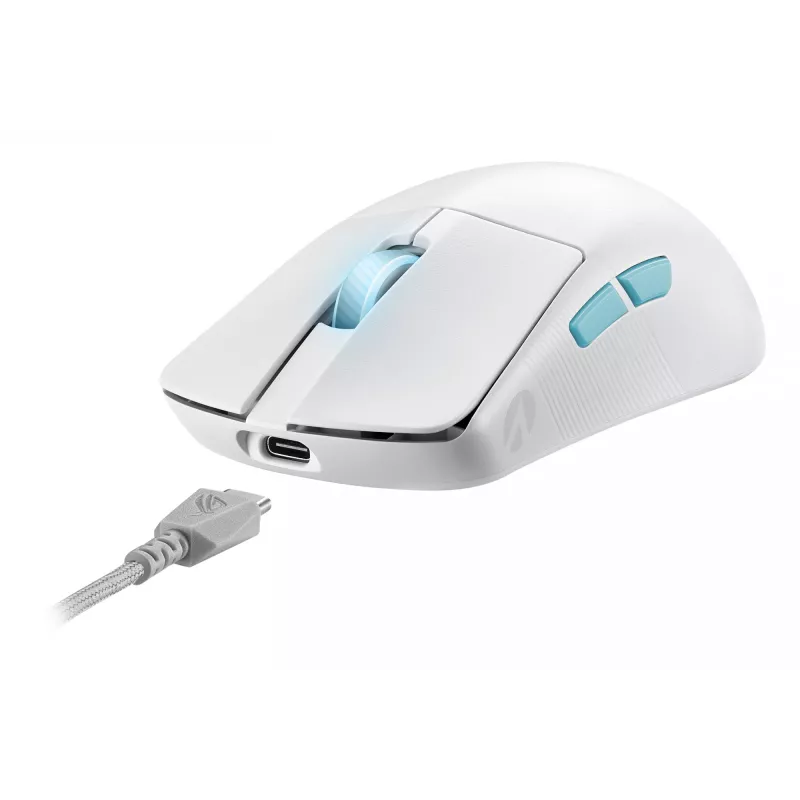 ASUS ROG Harpe Ace Aim Lab Edition pelė Žaidimų Abipusė RF belaidis + Bluetooth + USB Type-C Optomechaninė 36000 DPI
