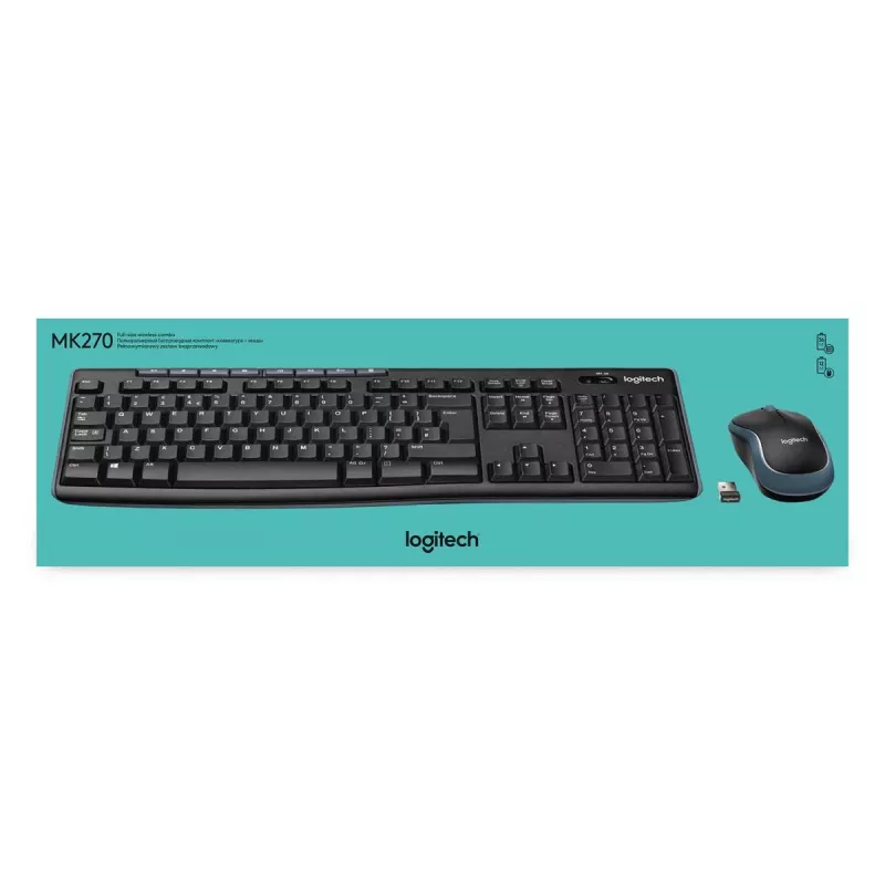 LOGITECH Wireless Desktop Mk270 - belgiškas AZERTY išdėstymas