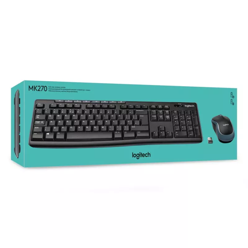 LOGITECH Wireless Desktop Mk270 - belgiškas AZERTY išdėstymas
