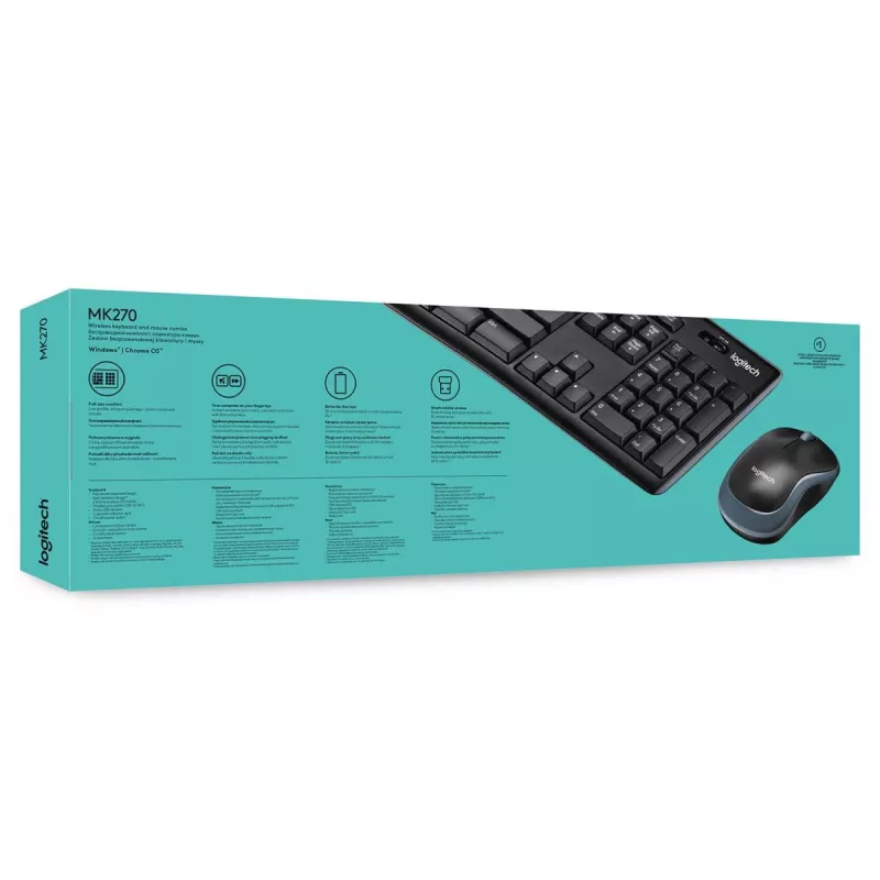 LOGITECH Wireless Desktop Mk270 - belgiškas AZERTY išdėstymas