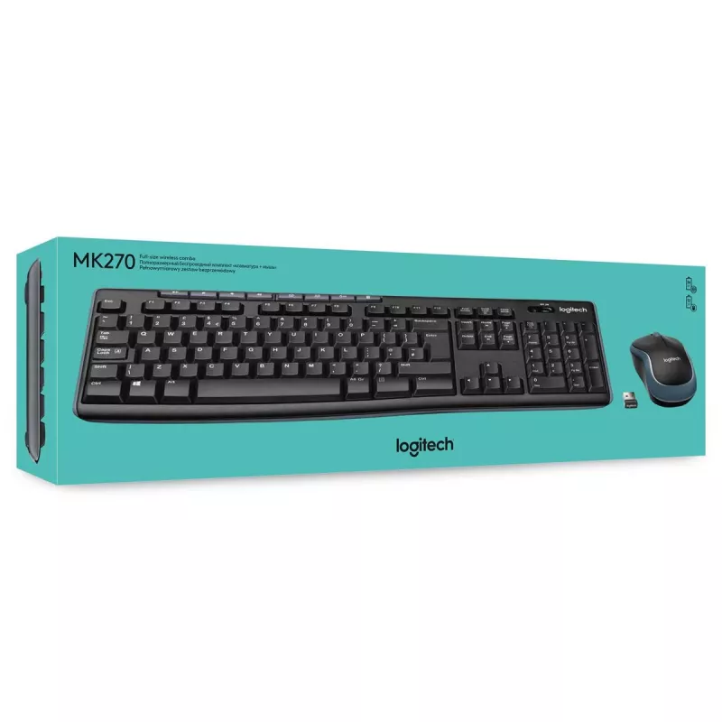 LOGITECH Wireless Desktop Mk270 - belgiškas AZERTY išdėstymas