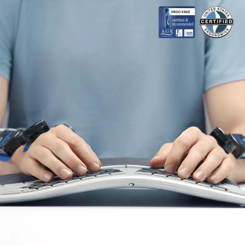 LOGITECH Ergo K860 – Belaidis išskirstytos klaviatūros išdėstymo klaviatūra, grafitas, QWERTY US/International