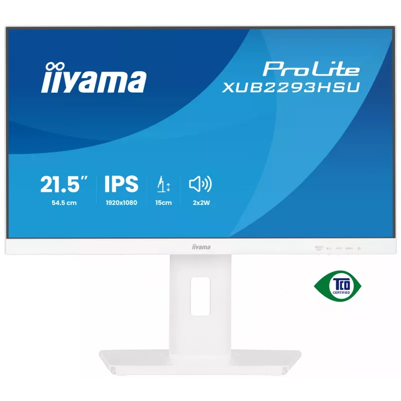 Monitorius iiyama ProLite XUB2293HSU-W7 54.6 cm (21.5 colių) 1920 x 1080 pikselių Full HD LED baltas