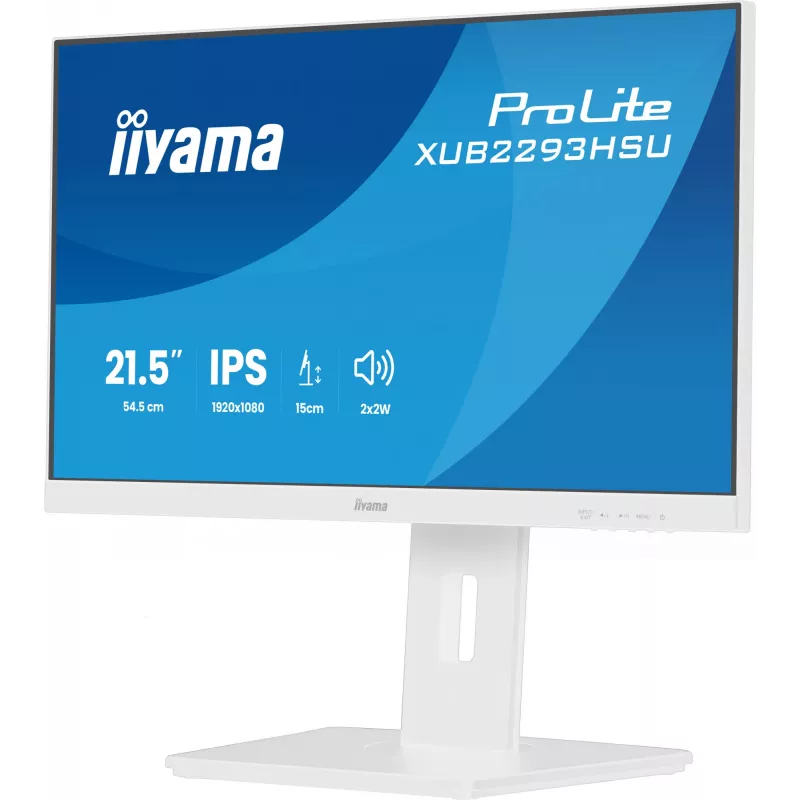 Monitorius iiyama ProLite XUB2293HSU-W7 54.6 cm (21.5 colių) 1920 x 1080 pikselių Full HD LED baltas