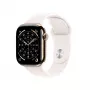 APPLE Watch Series 11 GPS + Cellular 42mm Auksinis Titanio Korpusas Su Šviesiai Rožine Sportine Juosta M/L