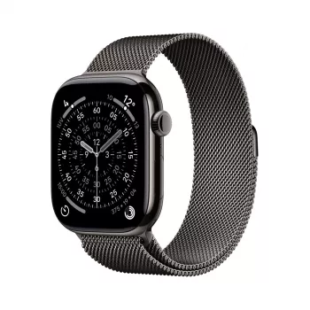 APPLE Watch Series 11 GPS + Cellular 46mm šiferio titano korpusas su šiferio Milanese apyranke S/M