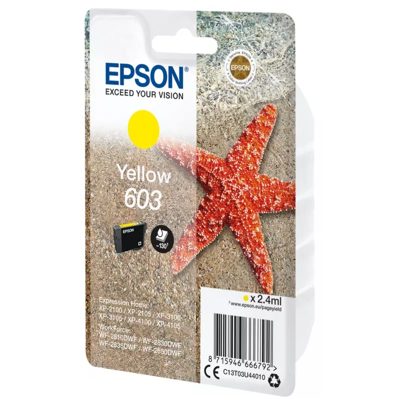 Epson C13T03U44020 kasetė 1 vnt. Originali Standartinė Gelsva