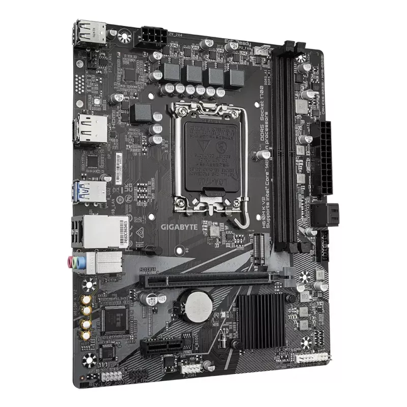 GIGABYTE H610M K V2 pagrindinė plokštė – Intel LGA 1700, DDR5 iki 5600 MHz, PCIe 3.0 M.2, 1GbE LAN